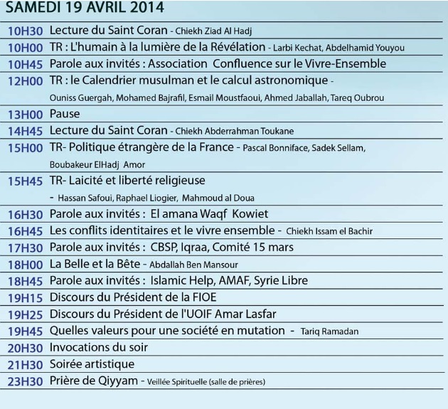 rencontre des musulmans de france bourget